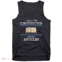 History Teachers Read The Constitution Distressed Tank Top thumb 0