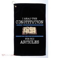 History Teachers Read The Constitution Distressed Golf Towel thumb 0
