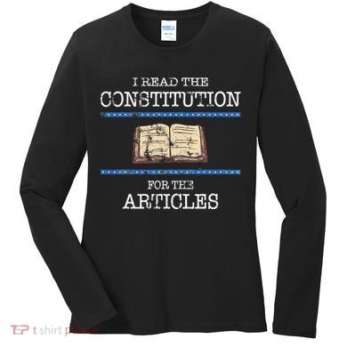 History Teachers Read The Constitution Distressed Women's Long Sleeve Shirt