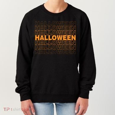 Halloween Text Repeated Women's Sweatshirt