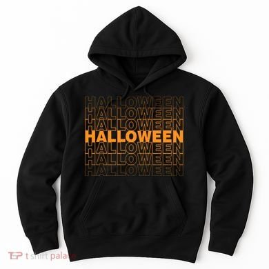 Halloween Text Repeated Hoodie