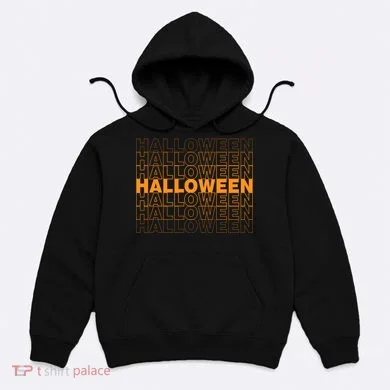Halloween Text Repeated Hoodie