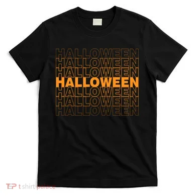 Halloween Text Repeated T-Shirt