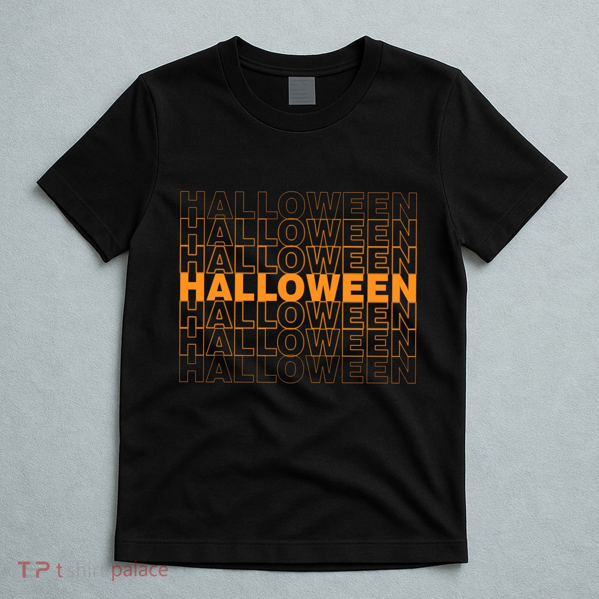 Halloween Text Repeated T-Shirt