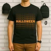 Halloween Text Repeated T-Shirt thumb 6