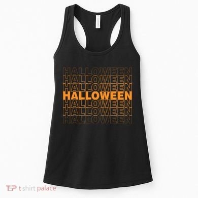 Halloween Text Repeated Women's Tank Top