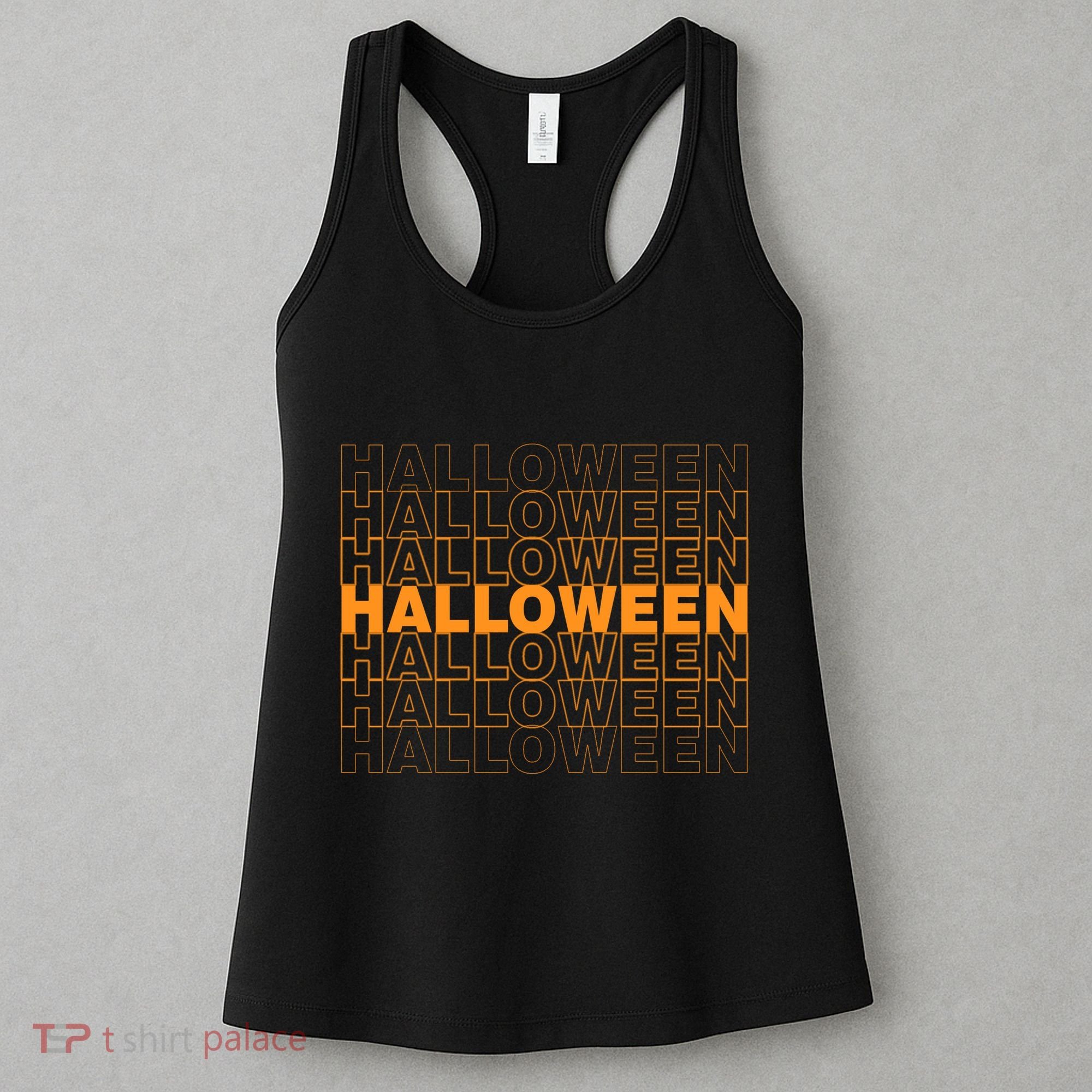 Halloween Text Repeated Women's Tank Top
