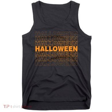 Halloween Text Repeated Tank Top