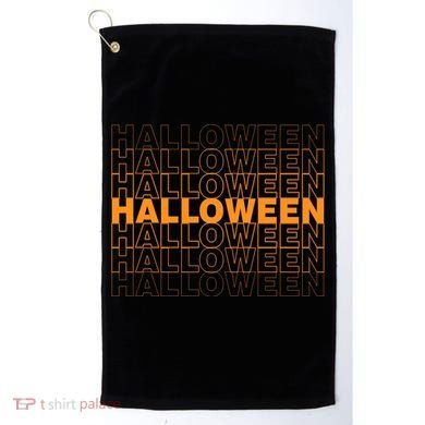 Halloween Text Repeated Golf Towel
