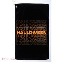 Halloween Text Repeated Golf Towel thumb 0