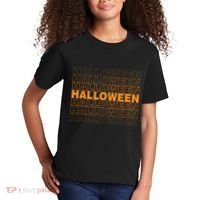 Halloween Text Repeated Kids T-Shirt thumb 2