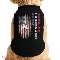 Heart Transplant Recipient Heart Flag Us Surgery Survivor Doggie Tank thumb 0