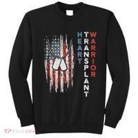 Heart Transplant Recipient Heart Flag Us Surgery Survivor Sweatshirt thumb 0