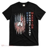 Heart Transplant Recipient Heart Flag Us Surgery Survivor T-Shirt thumb 0