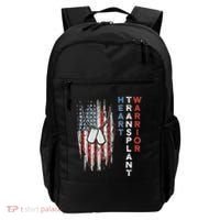 Heart Transplant Recipient Heart Flag Us Surgery Survivor Backpack thumb 0