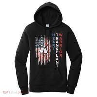 Heart Transplant Recipient Heart Flag Us Surgery Survivor Women's Hoodie thumb 0
