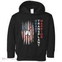 Heart Transplant Recipient Heart Flag Us Surgery Survivor Toddler Hoodie thumb 0
