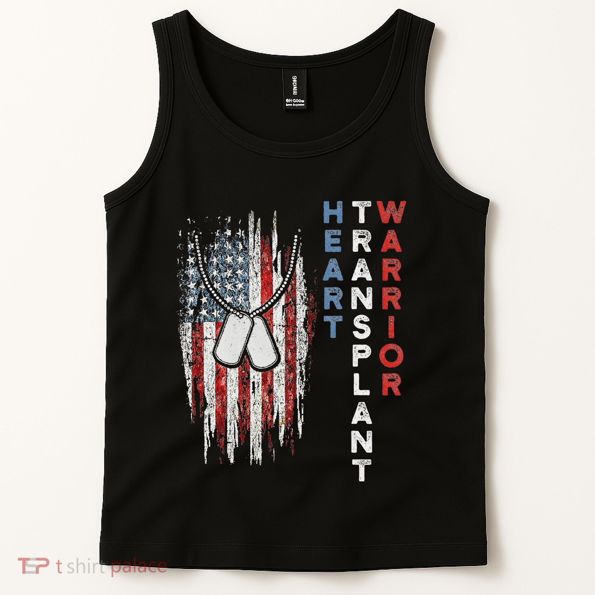 Heart Transplant Recipient Heart Flag Us Surgery Survivor Tank Top