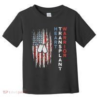 Heart Transplant Recipient Heart Flag Us Surgery Survivor Toddler T-Shirt thumb 0