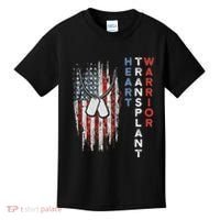 Heart Transplant Recipient Heart Flag Us Surgery Survivor Kids T-Shirt thumb 0
