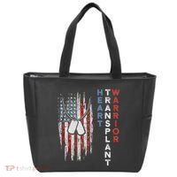 Heart Transplant Recipient Heart Flag Us Surgery Survivor Tote Bag thumb 0