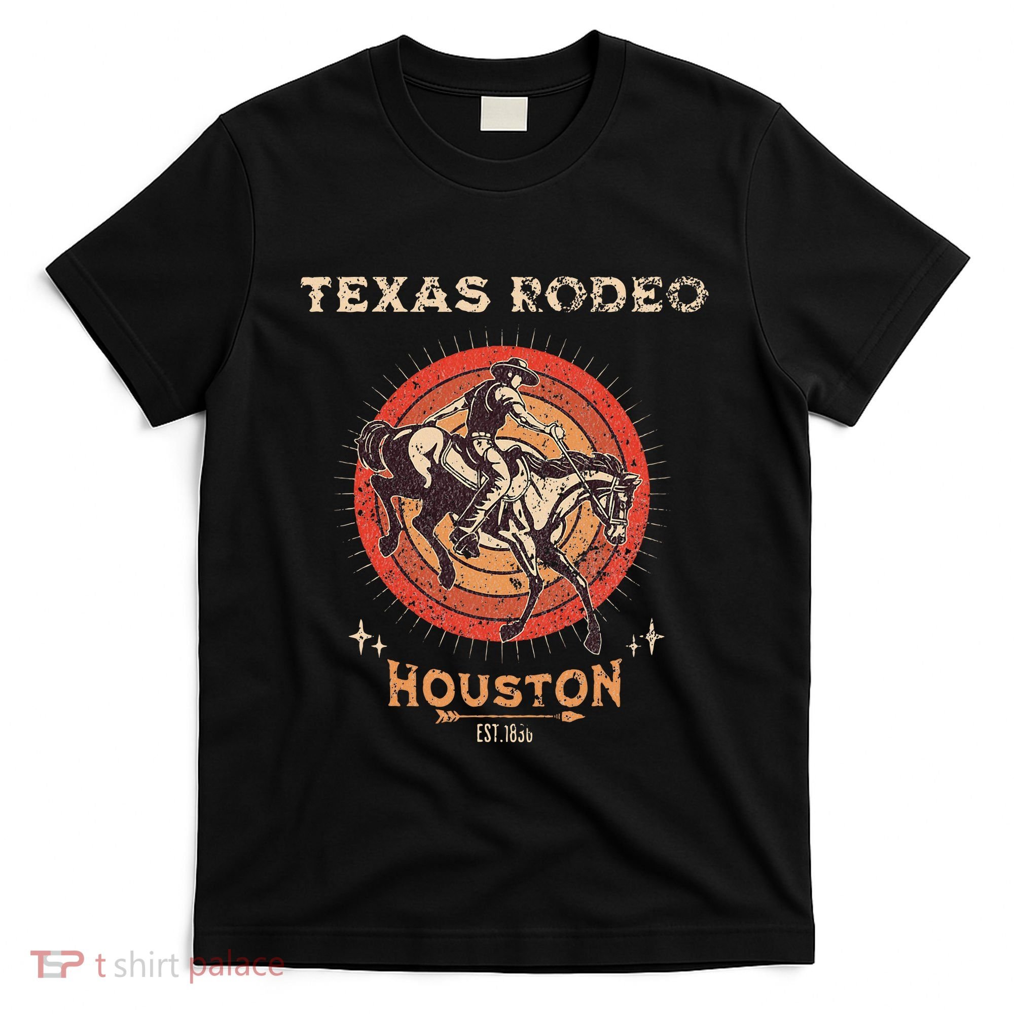 Houston Texas Rodeo Vintage Western Retro Cowboy T-Shirt
