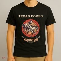 Houston Texas Rodeo Vintage Western Retro Cowboy T-Shirt thumb 3