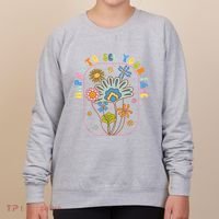 Happy To See Your Face Groovy Flowers Back To School Teacher Women's Sweatshirt thumb 0