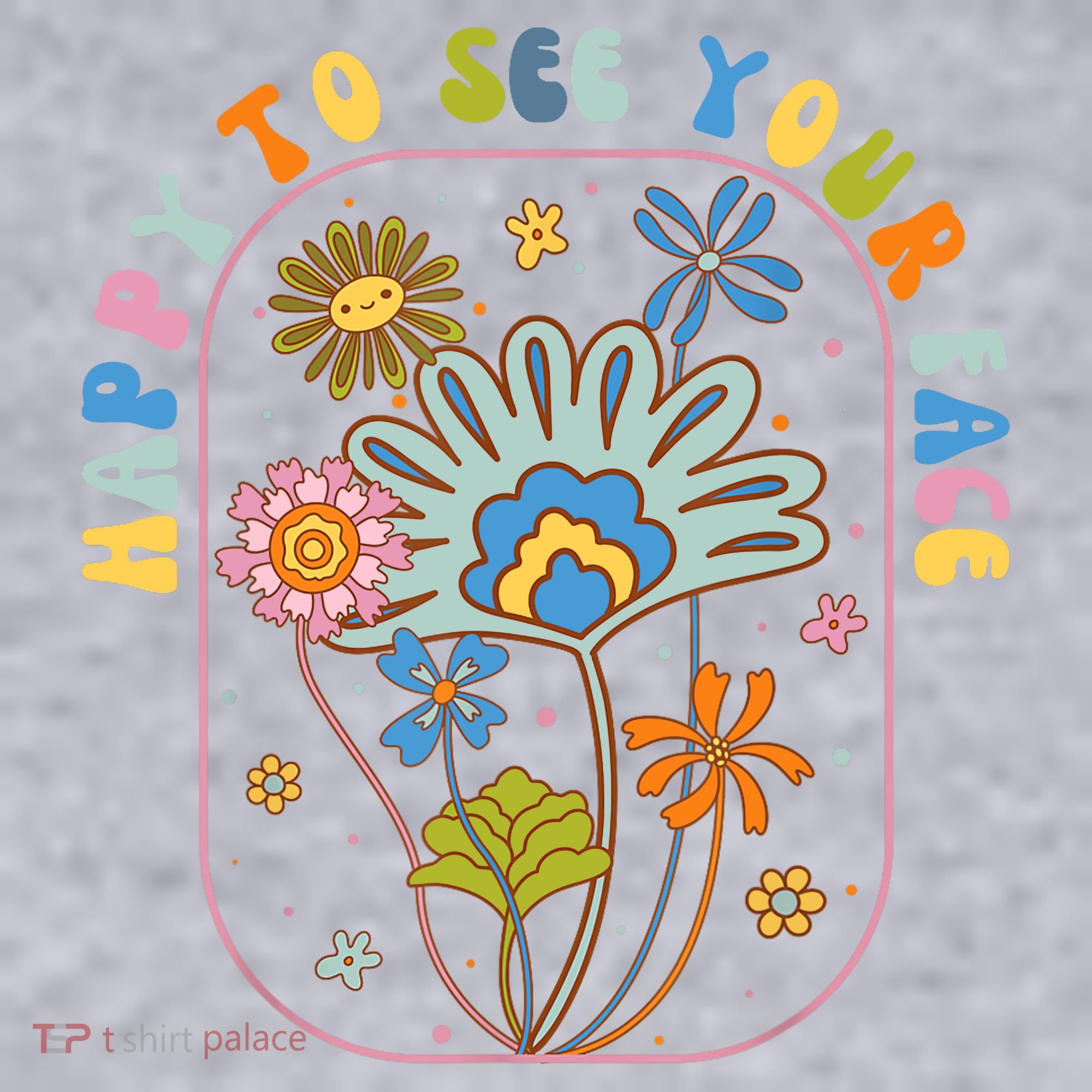Happy To See Your Face Groovy Flowers Back To School Teacher Women's Sweatshirt