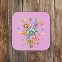 Happy To See Your Face Groovy Flowers Back To School Teacher Coaster thumb 0