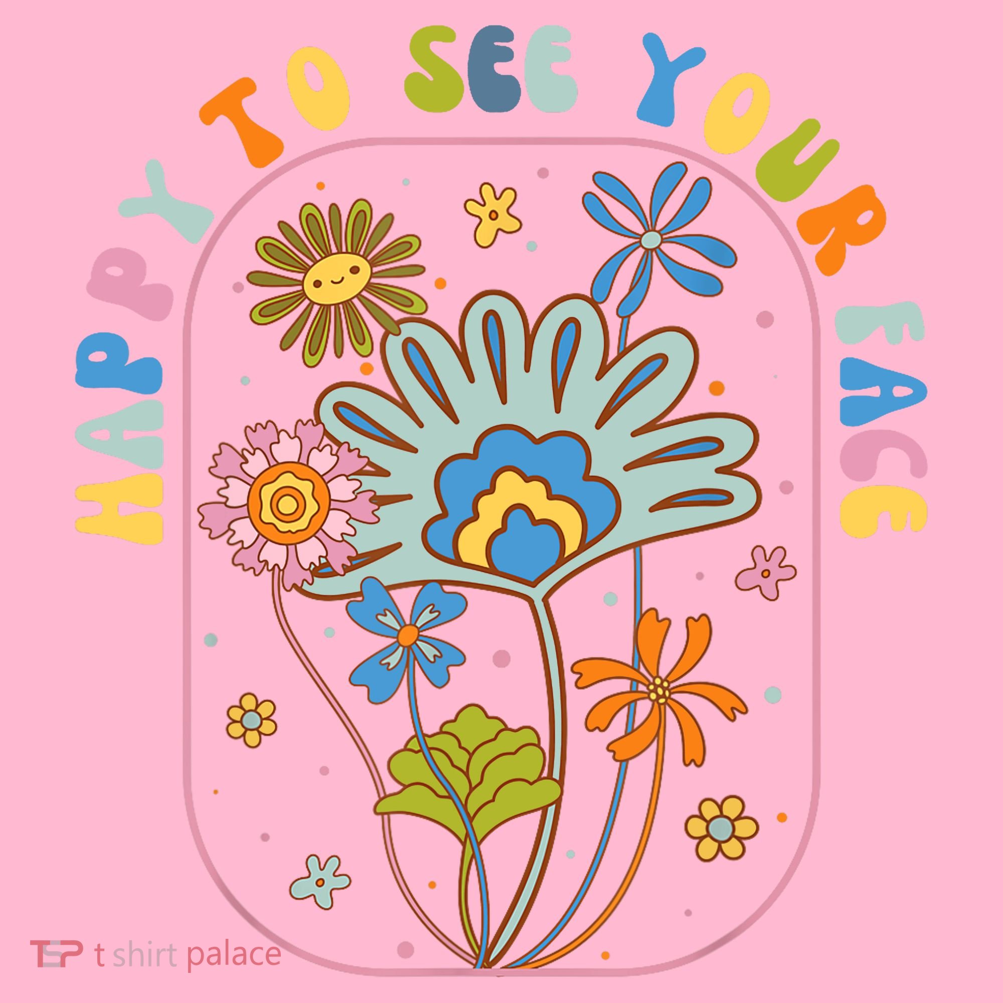 Happy To See Your Face Groovy Flowers Back To School Teacher Coaster