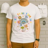 Happy To See Your Face Groovy Flowers Back To School Teacher T-Shirt thumb 6