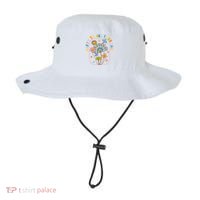Happy To See Your Face Groovy Flowers Back To School Teacher Bucket Hat thumb 0