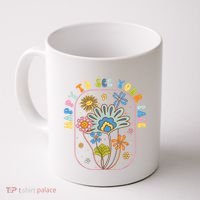 Happy To See Your Face Groovy Flowers Back To School Teacher Coffee Mug thumb 0