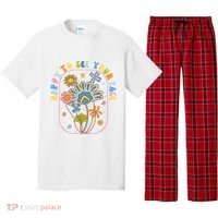 Happy To See Your Face Groovy Flowers Back To School Teacher Pajama Set thumb 0