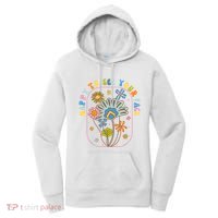 Happy To See Your Face Groovy Flowers Back To School Teacher Women's Hoodie thumb 0