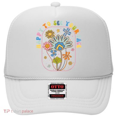 Happy To See Your Face Groovy Flowers Back To School Teacher Hat