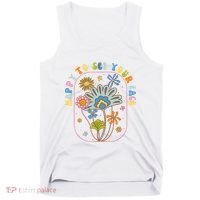 Happy To See Your Face Groovy Flowers Back To School Teacher Tank Top thumb 0