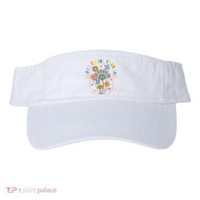 Happy To See Your Face Groovy Flowers Back To School Teacher Visor