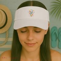 Happy To See Your Face Groovy Flowers Back To School Teacher Visor thumb 2