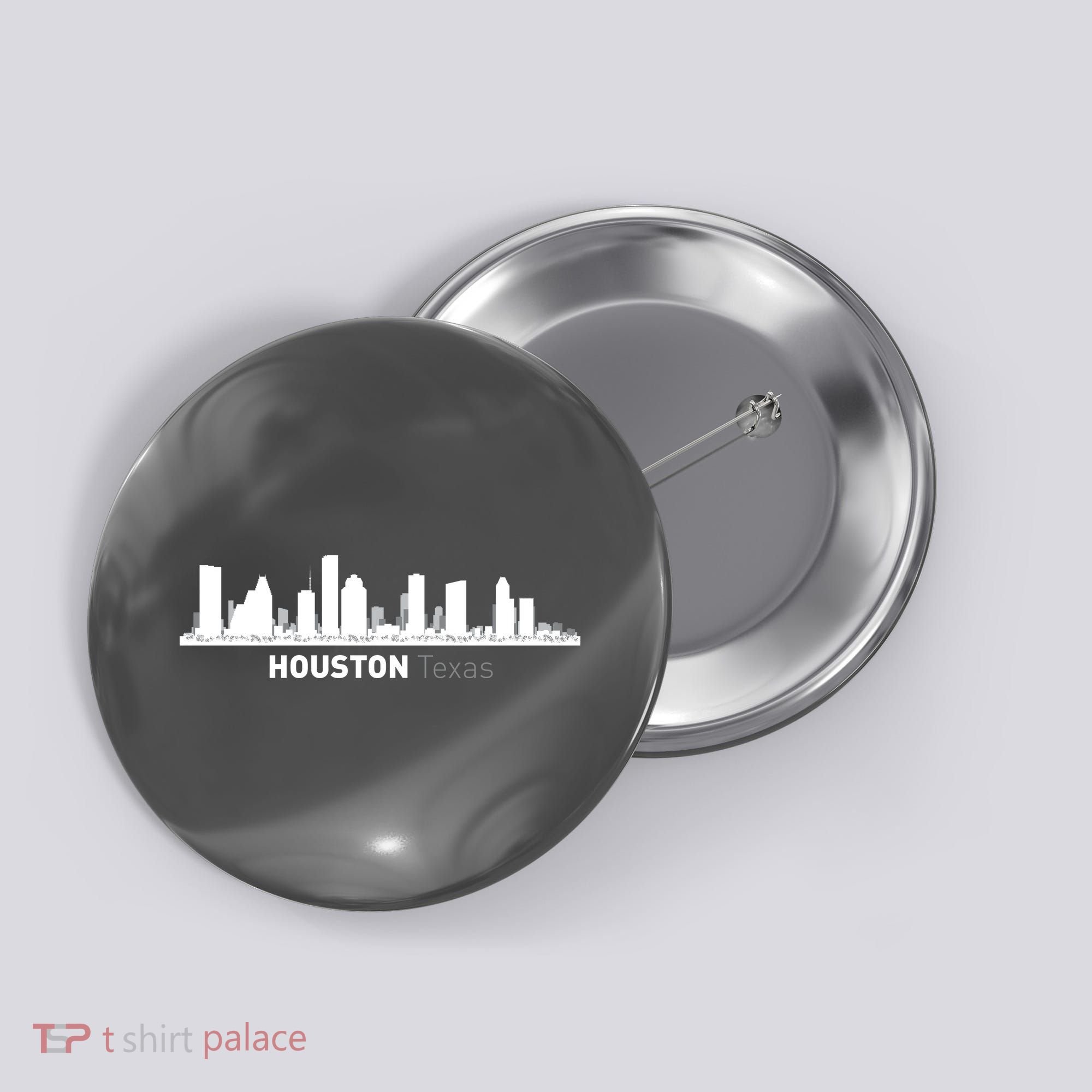 Houston Texas Skyline Button