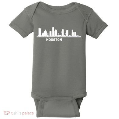 Houston Texas Skyline Baby Bodysuit