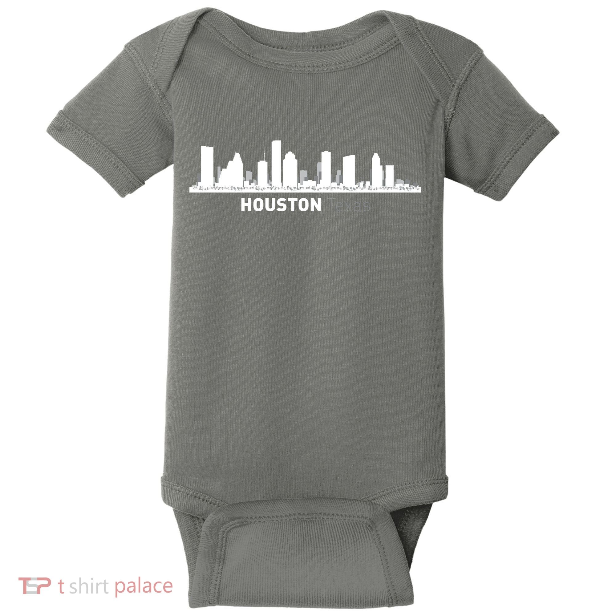 Houston Texas Skyline Baby Bodysuit
