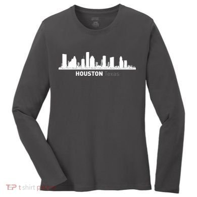 Houston Texas Skyline Women's Long Sleeve Shirt