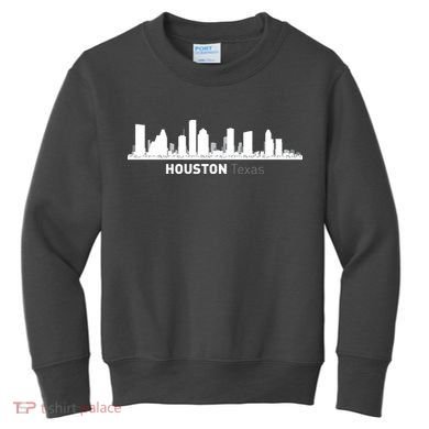 Houston Texas Skyline Kids Sweatshirt