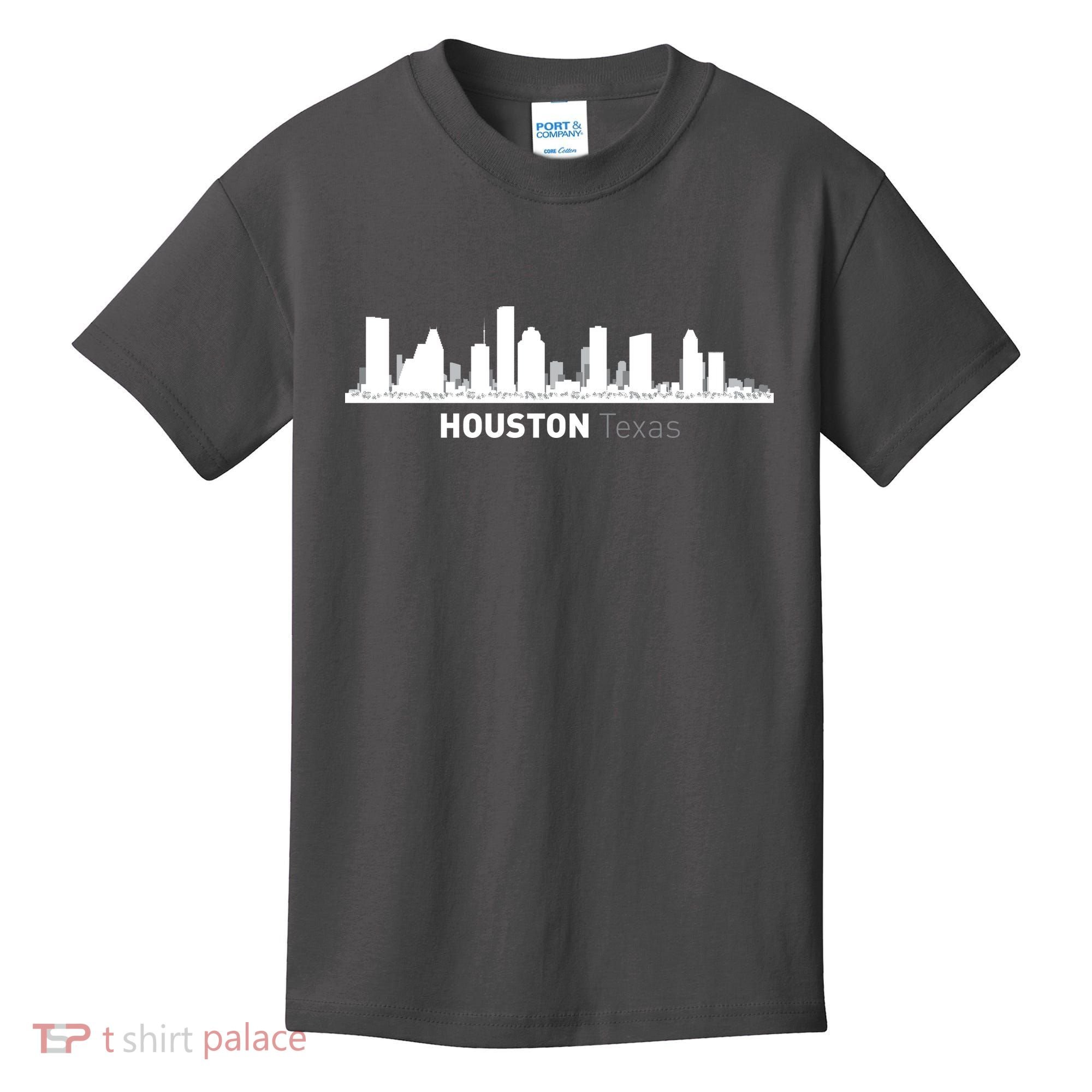 Houston Texas Skyline Kids T-Shirt