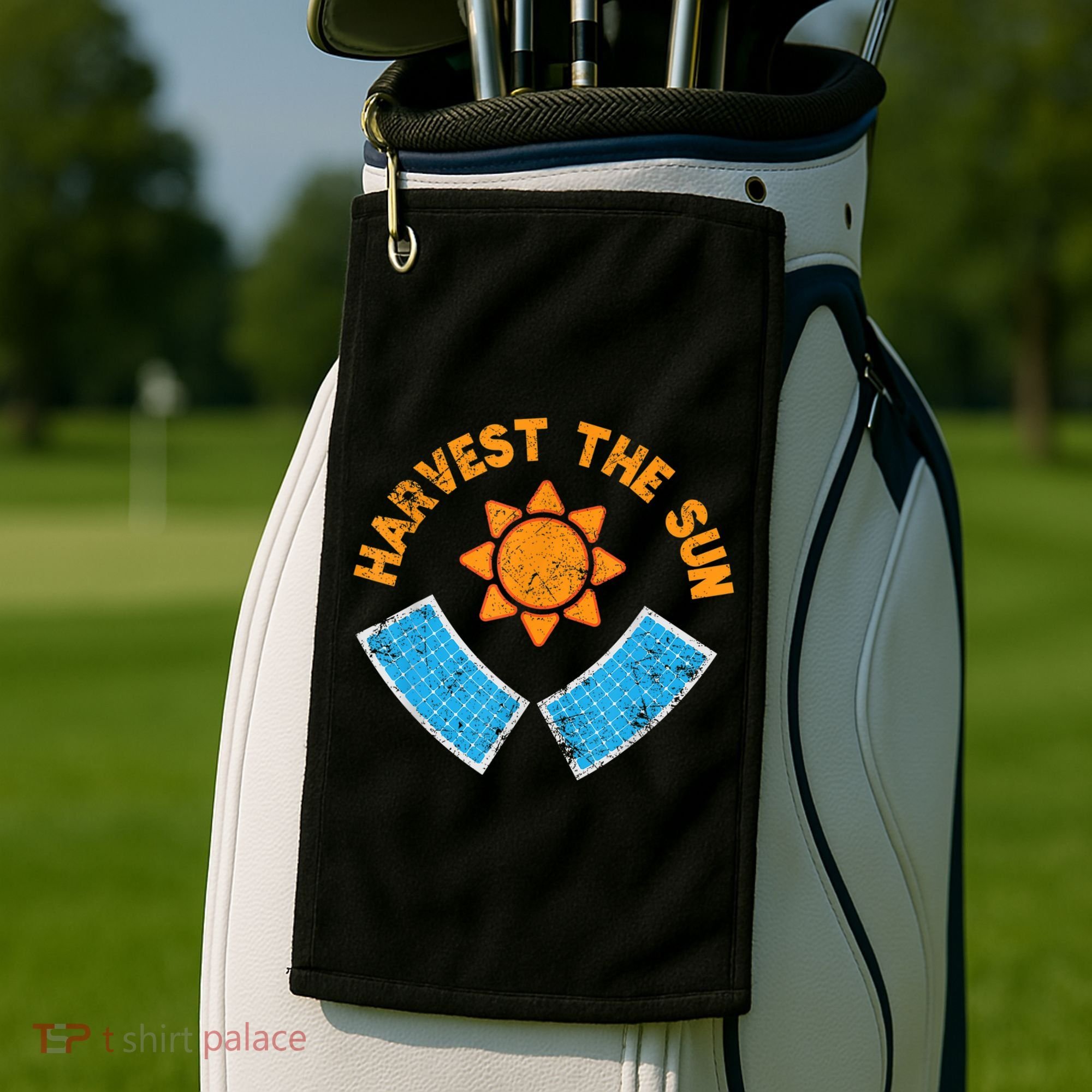 Harvest The Sun Solar Power Great Gift Golf Towel
