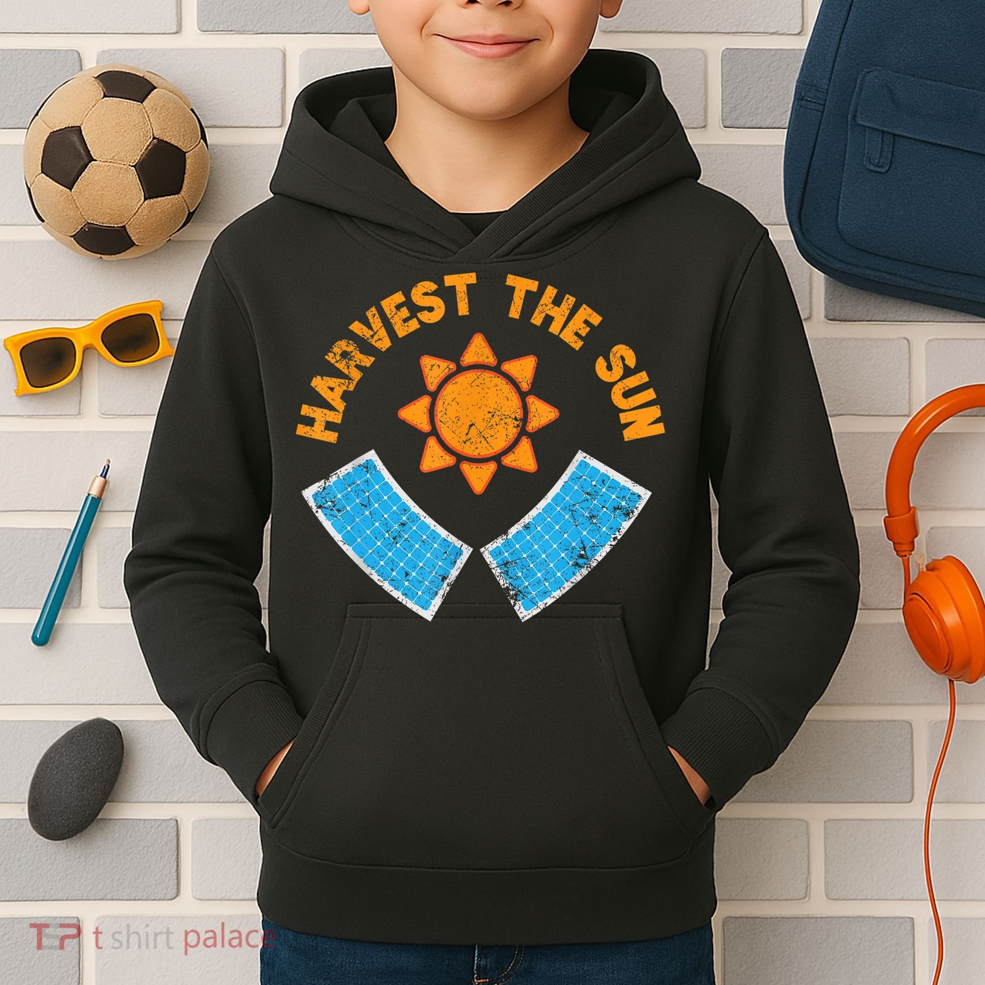 Harvest The Sun Solar Power Great Gift Kids Hoodie