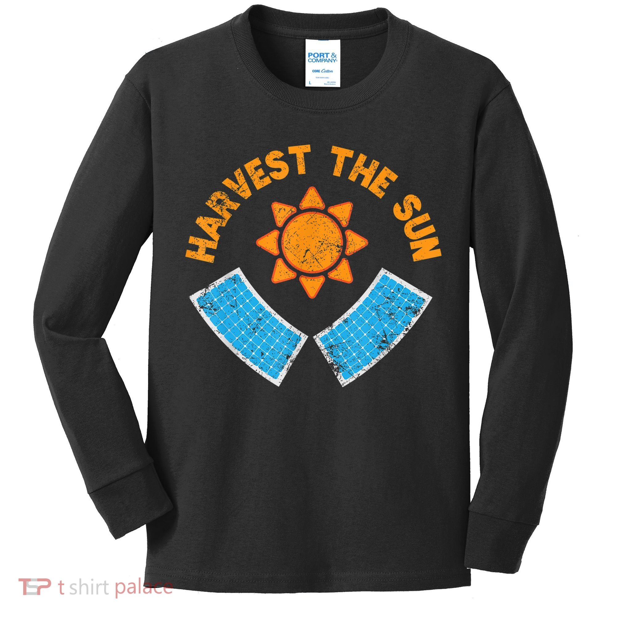 Harvest The Sun Solar Power Great Gift Kids Long Sleeve Shirt
