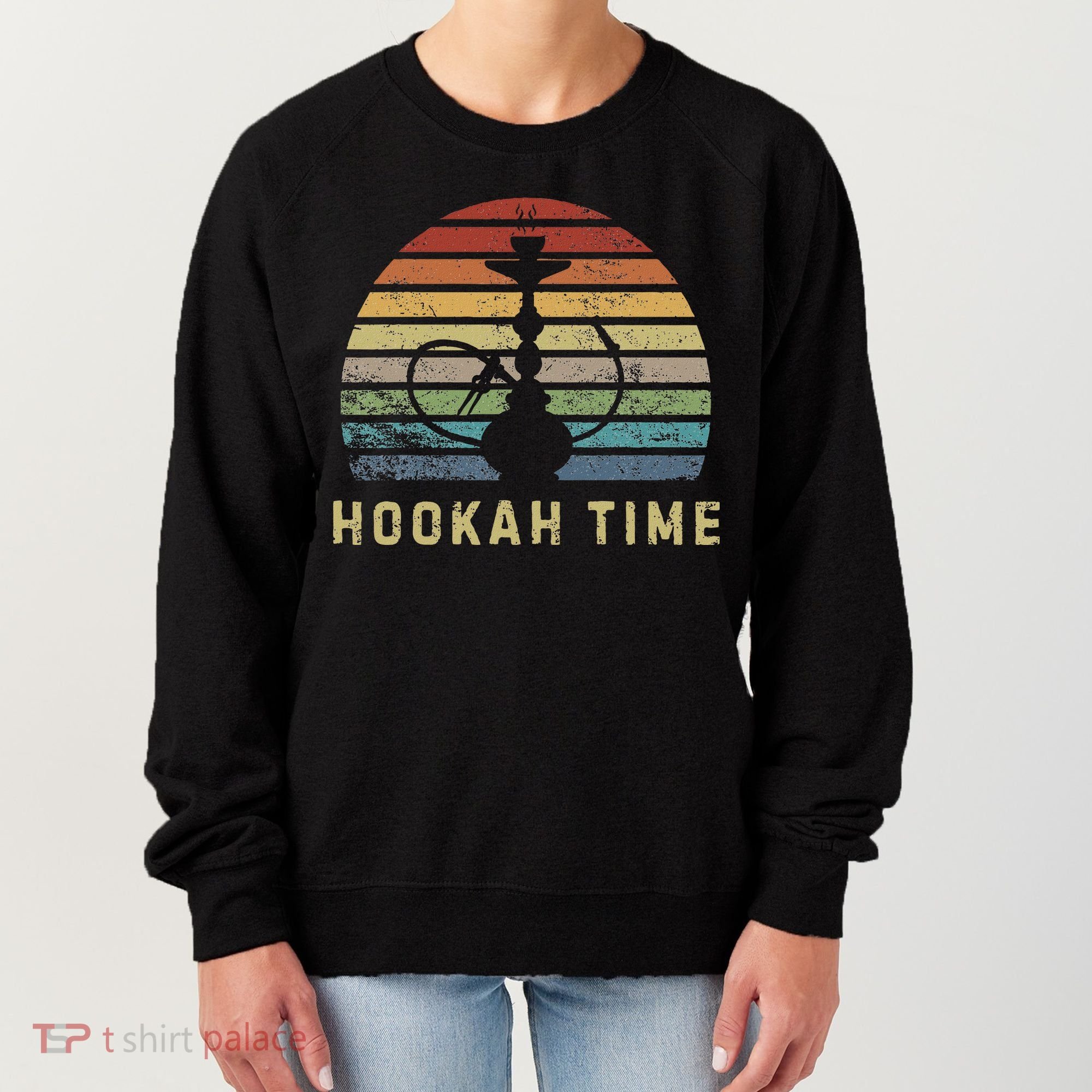Hookah Time Sunset Shisha Smoke Hookah Lover Party Women's Sweatshirt